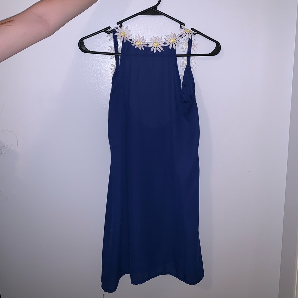 Navy blue sunflowers dress